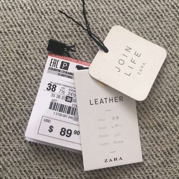 NWOT Zara Leather Chelsea Boots - Picture 7 of 7